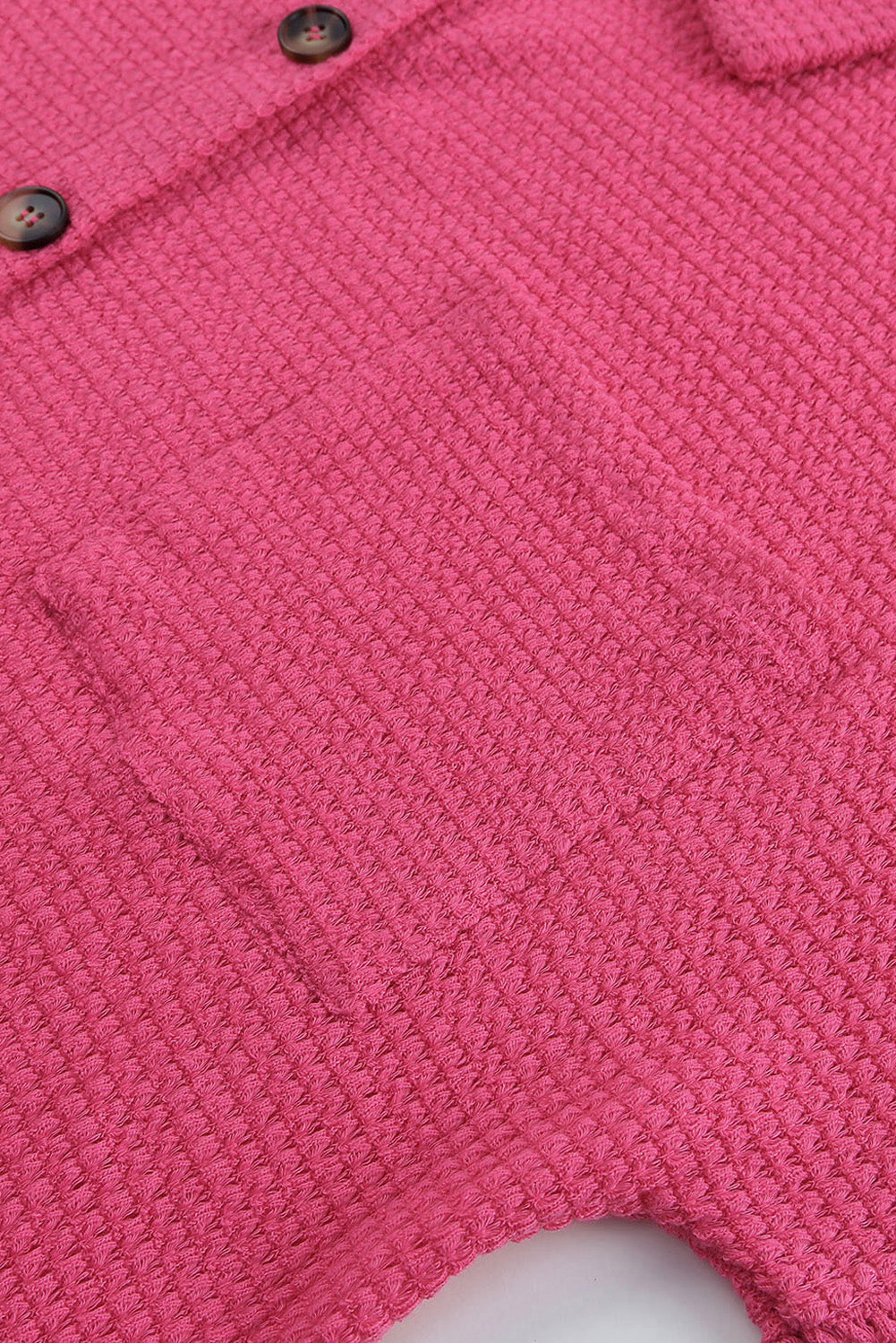 BMC🖤Pink Waffle Knit Button Up