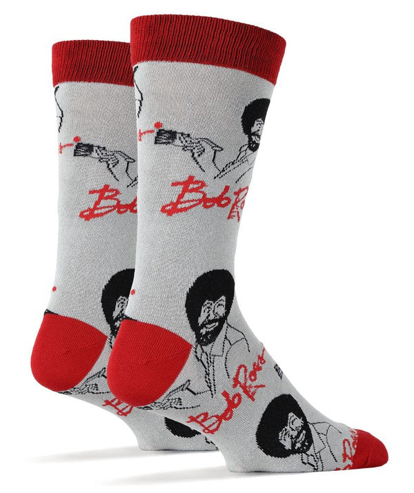 It's Bob Ross - Crew Funny Socks