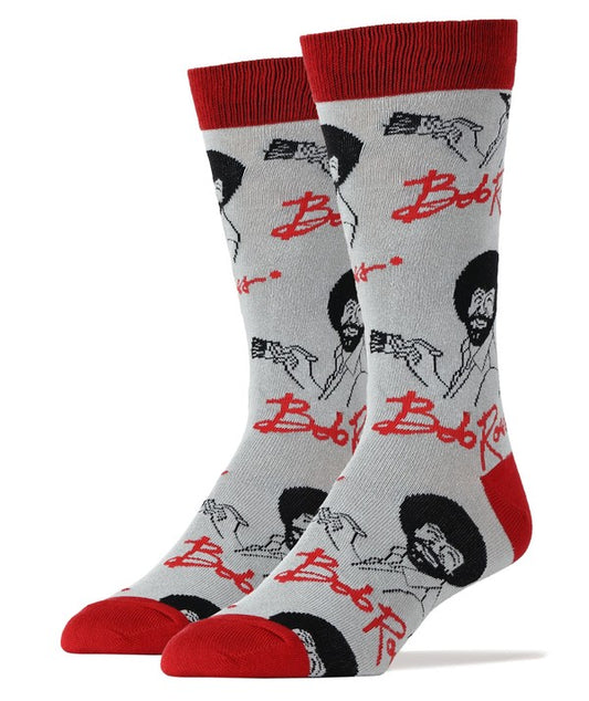 It's Bob Ross - Crew Funny Socks