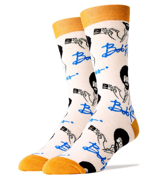 It's Bob Ross - Crew Funny Socks