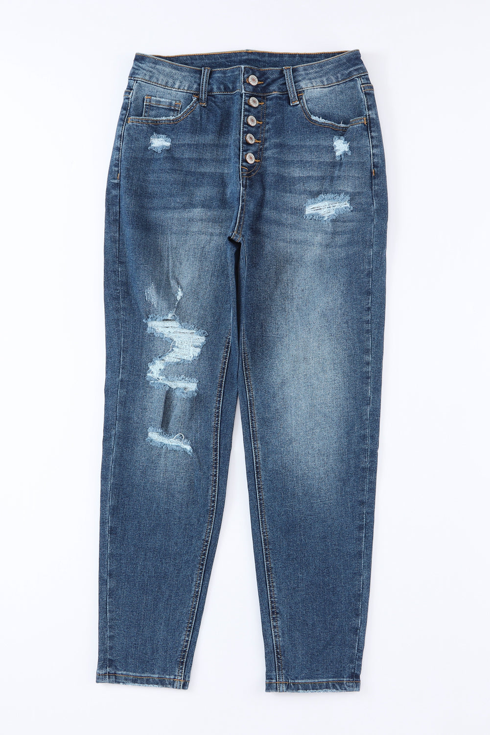 BMC🖤 Blue Distressed High Waist Skinny Jeans