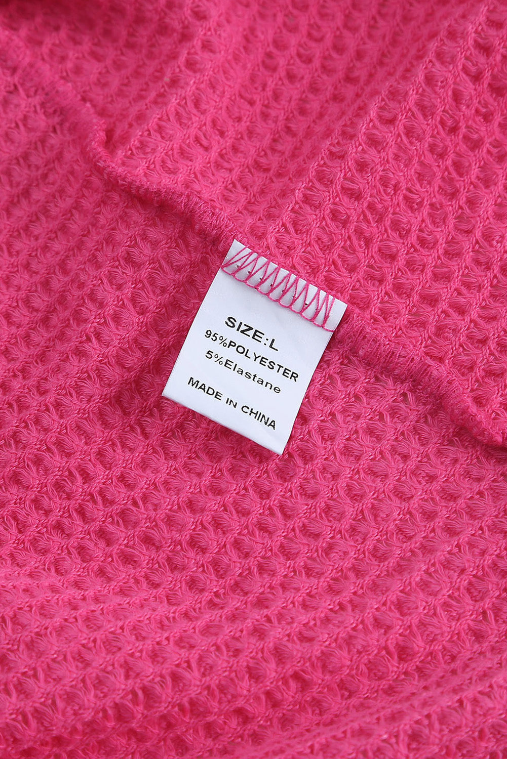 BMC🖤Pink Waffle Knit Button Up