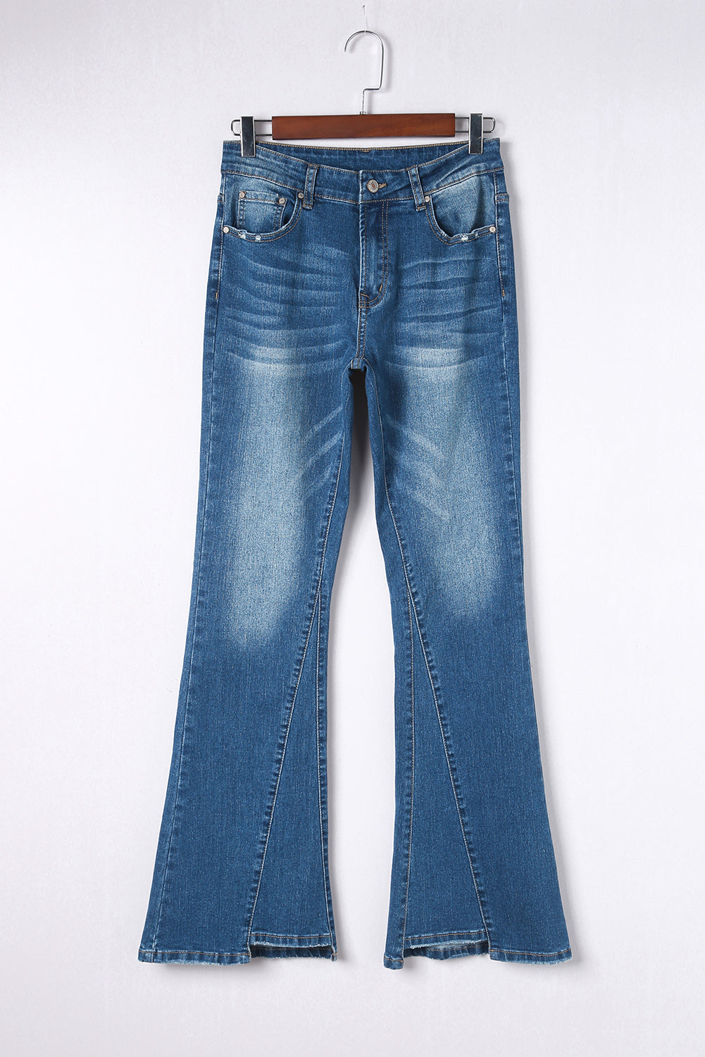 BMC🖤Sky Blue Medium Wash High Rise Flare Jeans