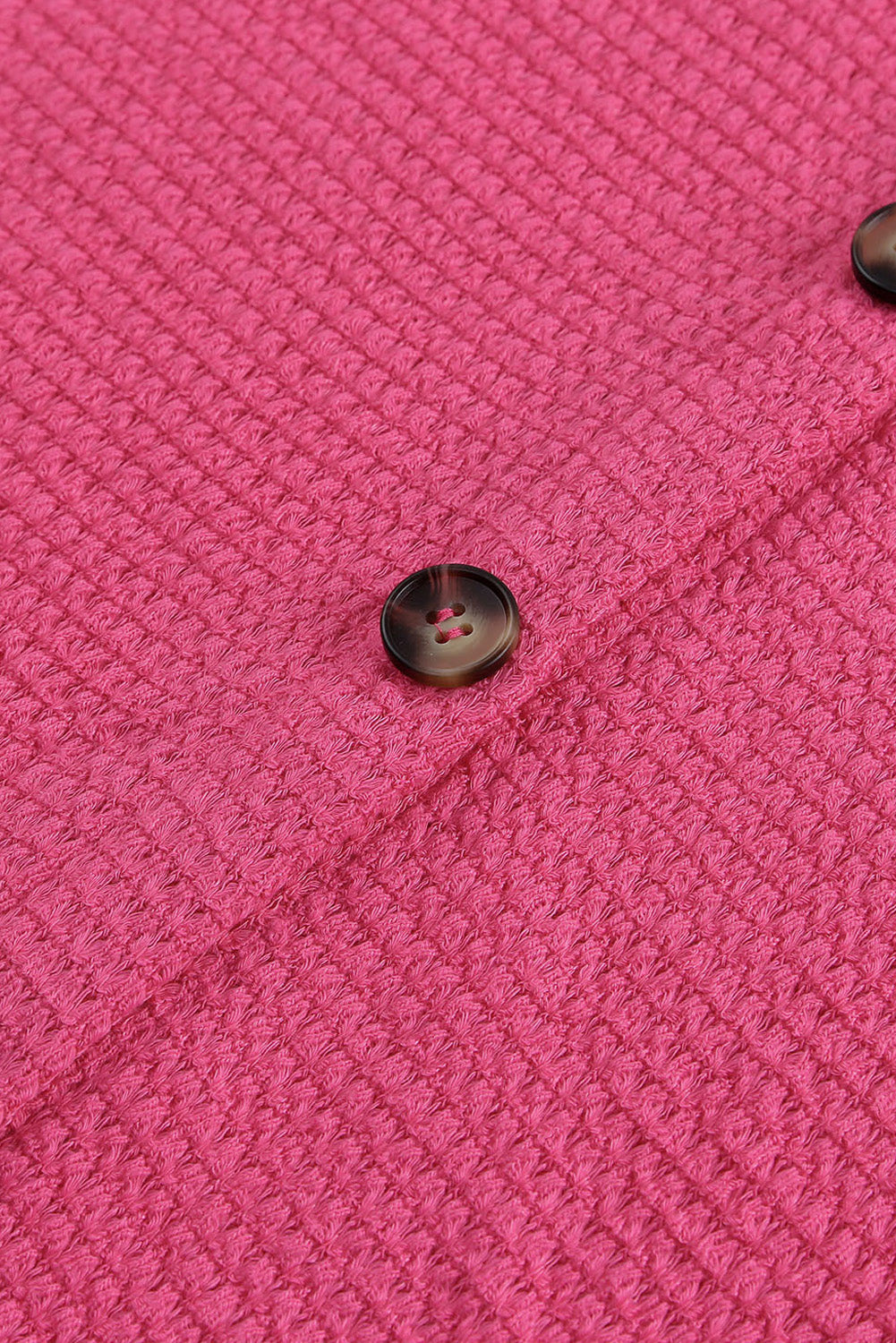 BMC🖤Pink Waffle Knit Button Up