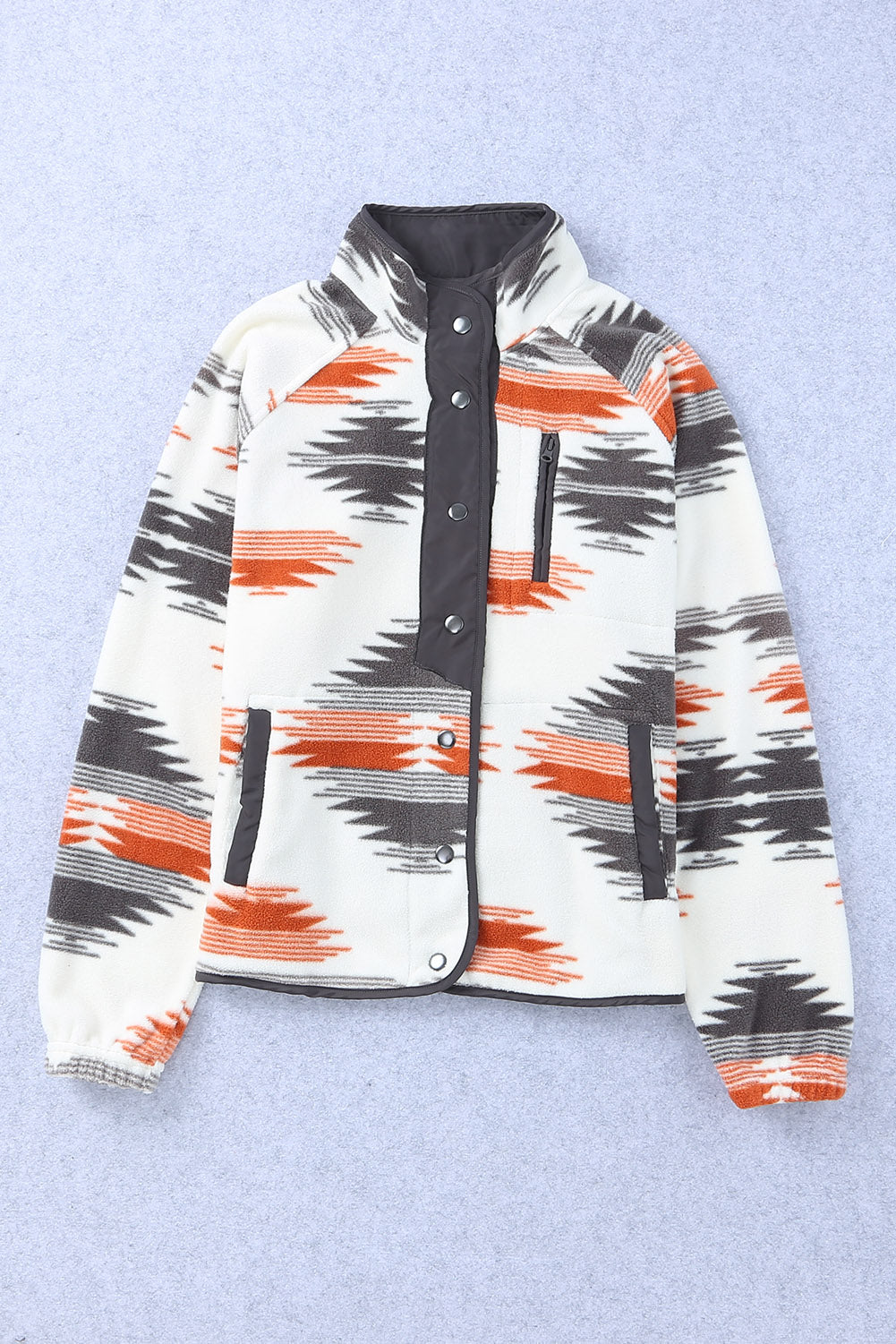 BMC🖤Gray Western Aztec Fleece Jacket
