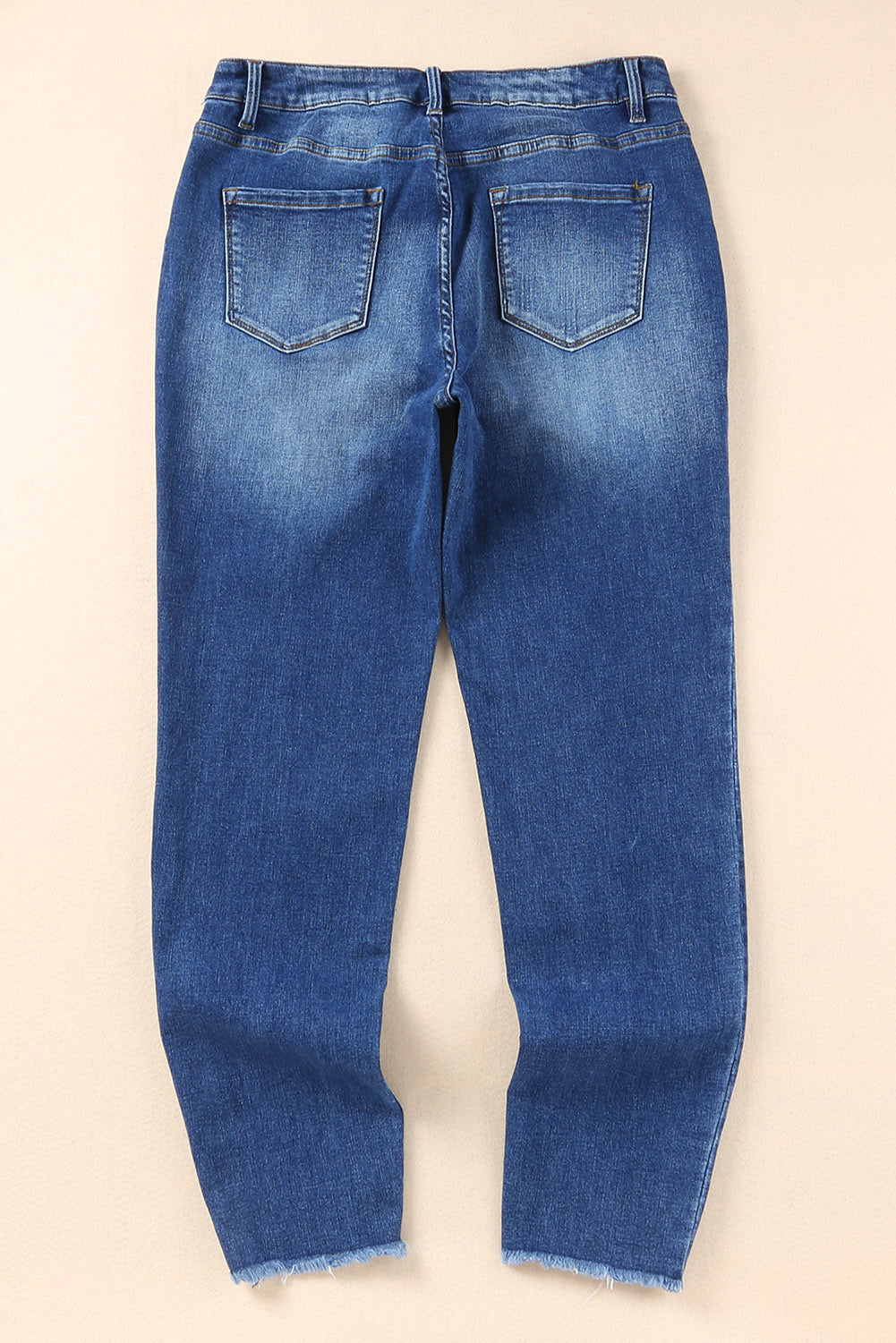 BMC🖤 Blue Raw Hem Ankle-length Skinny Jeans