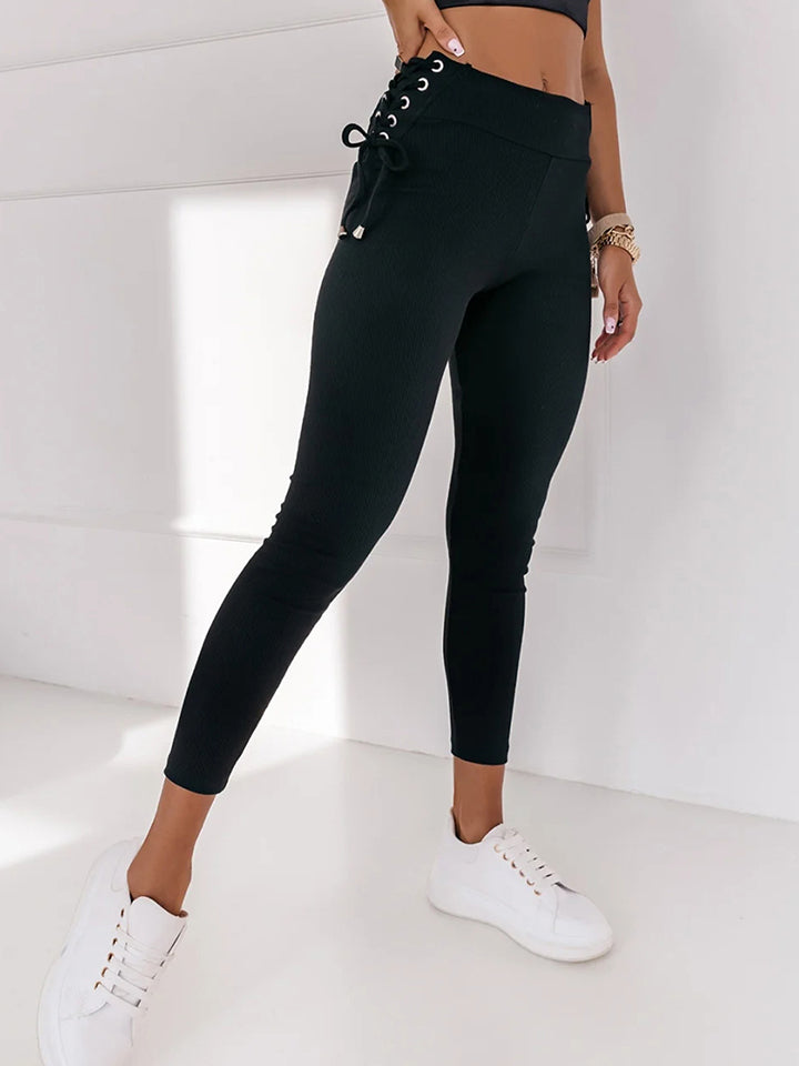BMC™🖤 Wide Waistband Lace-Up Leggings