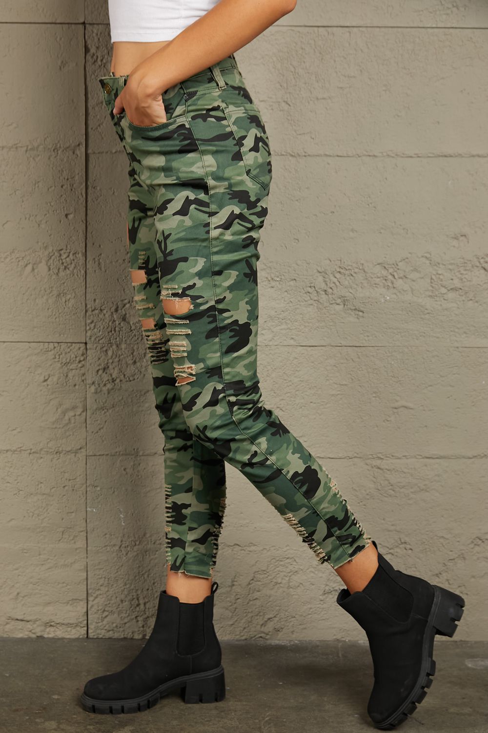 BMC™️🖤 Distressed Camouflage Jeans